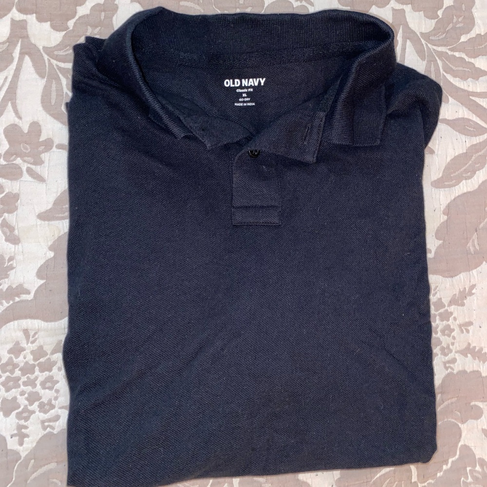 Classic fit Men’s Old Navy dark blue collared polo T-Shirt
